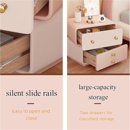 Bedside Table, Rotatable Night Stand, Large Capacity Side Table for Bedroom, ...