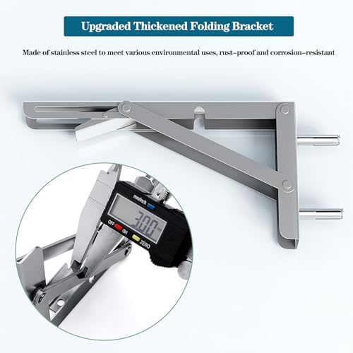Wall Mounted Folding Table, Stainless Steel, 39.4 x 15.7 Inch