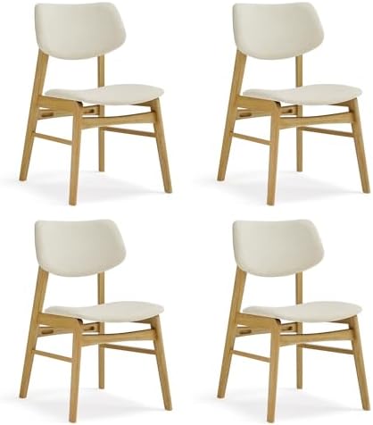 KISLOT Wood Dining Chairs Set of 4, Upholstered Kitchen Chairs, Original
