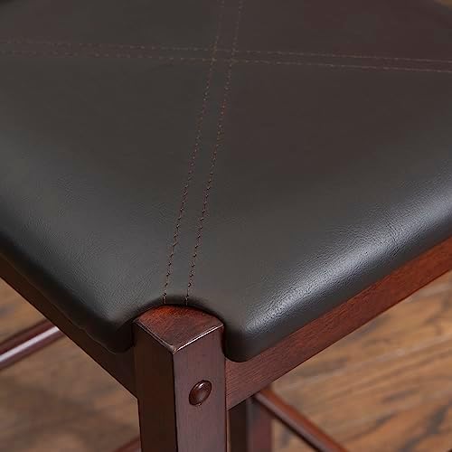 Linon Brown 3-Piece Table Faux Marble Tavern Set, 42" w x 22.25" d ...