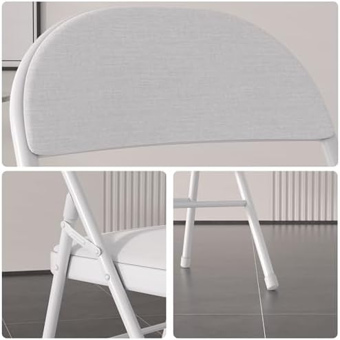 VECELO 5 Piece Folding Card Table Square and Chairs Set, Collapsible Legs &am...