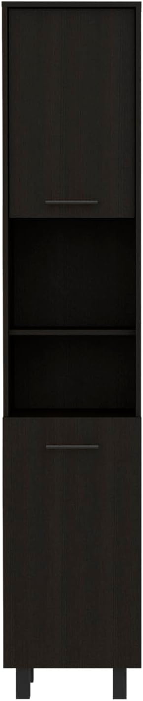 Thorndike 2-Shelf Rectangle Pantry Cabinet - Black Wengue - Organized Storage...