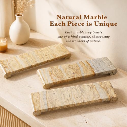 16"x4" Natural Marble Tray Pedestal Stand, Bathroom Counter Vanity ...