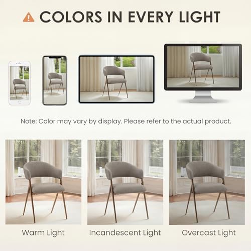 COLAMY Dining Chairs Set of 4, Mid Century Modern Dining Room Kitchen Dinner ...