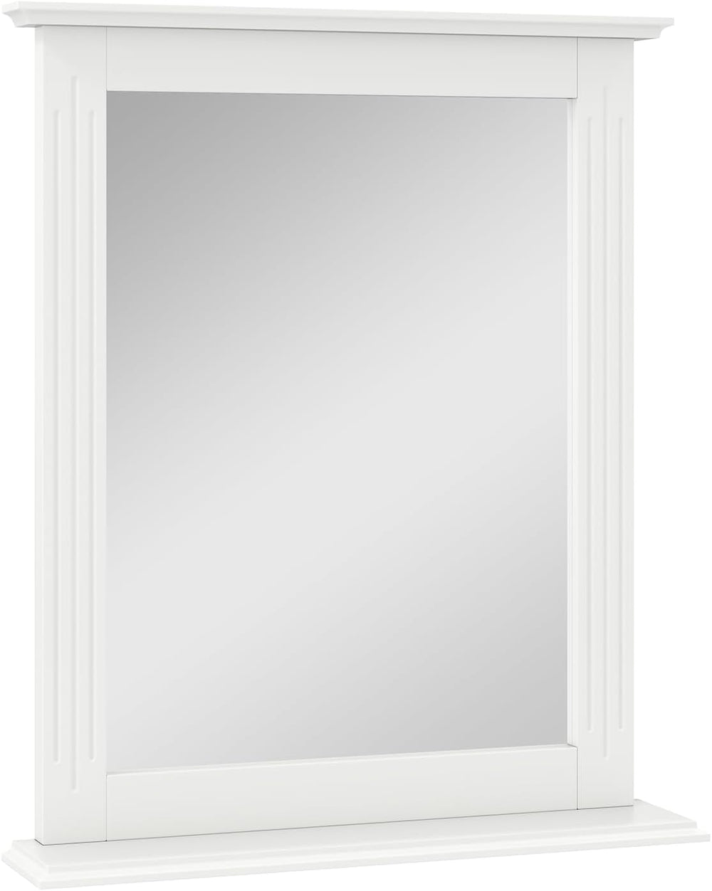 CHARMAID Bathroom Mirror with Shelf - 27" x 22.5" Wall Mirror Over ...