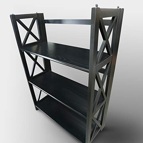 Casual Home Montego 3-Shelf Folding Bookcase, Black (New)