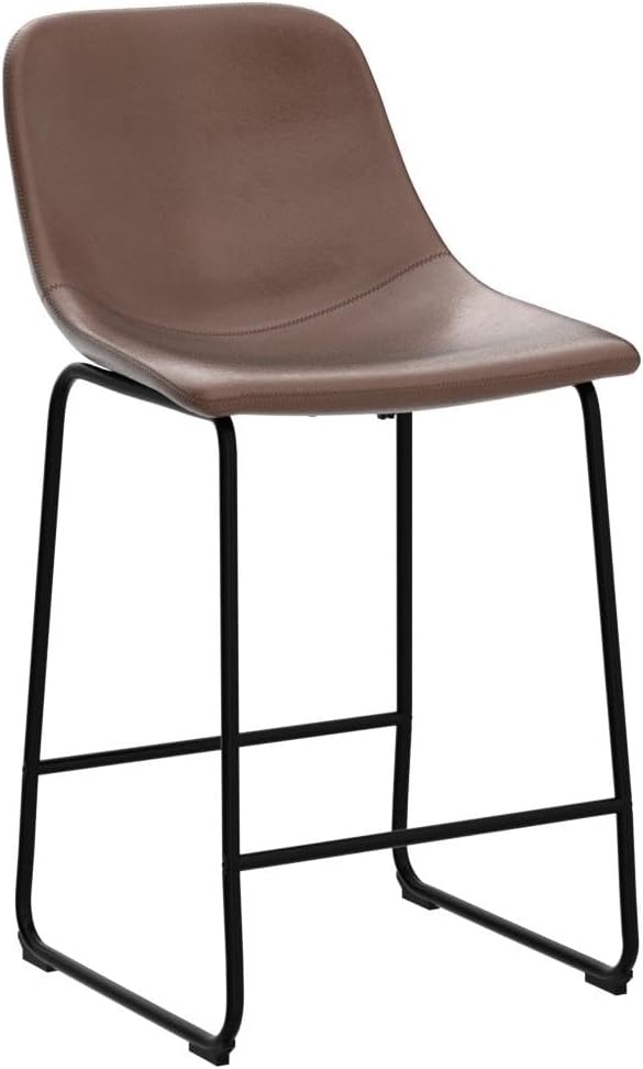 TAVR 24 inch Counter Height Stools Set of 2, Hold up to 500 lbs, Brown