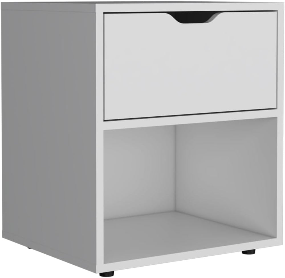 19.7-Inch High Nightstand End Table with Open Shelf ,for Small Spaces