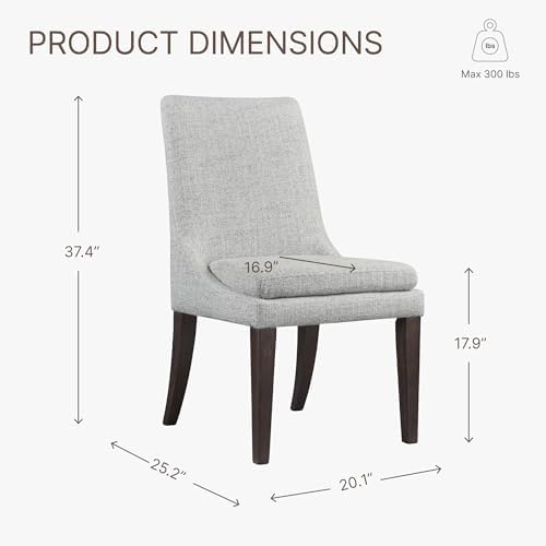 KISLOT Upholstered Dining Chairs Modern Sidechair Performance Fabric High Bac...