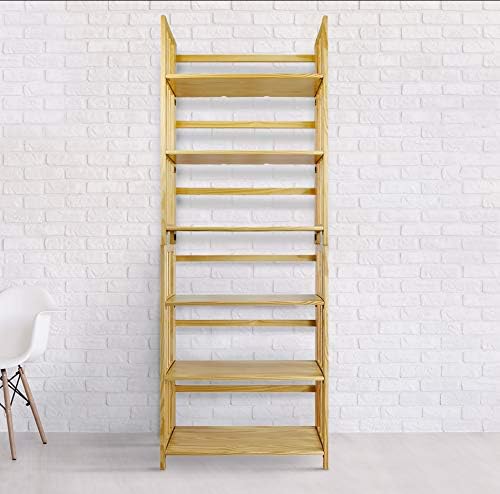 Casual Home 3-Shelf 27.5" Wide Folding Stackable Bookcase, Natural (New)