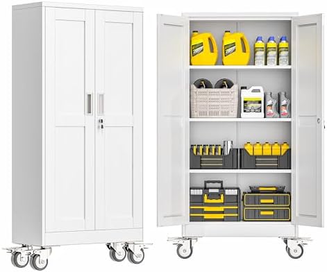 GAIOUS Metal Garage Storage Cabinet with Lock, 61” Tall Lockable File Cabinet...