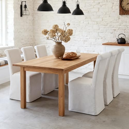 Parsons Dining Chairs Set of 4, Upholstered Slipcovered Dining Room Chairs wi...