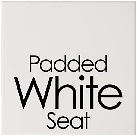 Lavish Home Folding Stool with Padded Backless Seat Set of 2, White, 24”