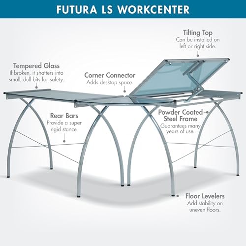 SD STUDIO DESIGNS Futura LS WorkCenter with Tilt Top Adjustable Drafting Tabl...