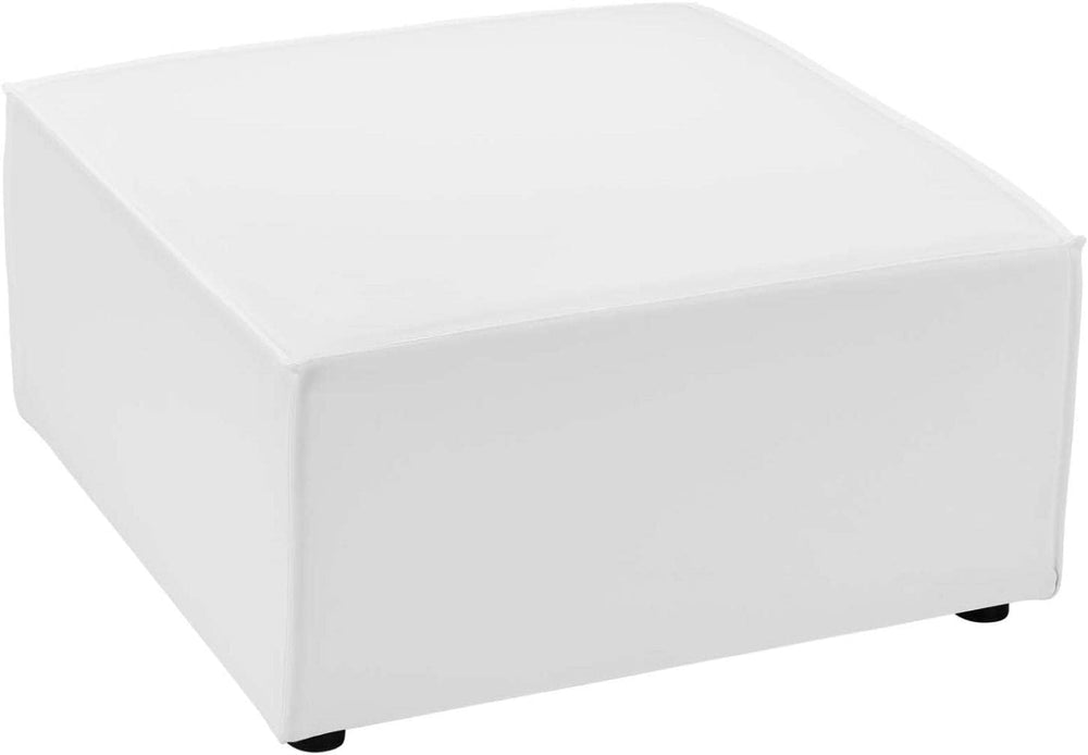 Modway EEI-4211-WHI Saybrook Patio Sectional Ottoman in White, 29.5 x 29.5 x ...