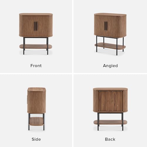 mopio Quin Storage Cabinet, Sideboard, Console Table, Fluted (Walnut)