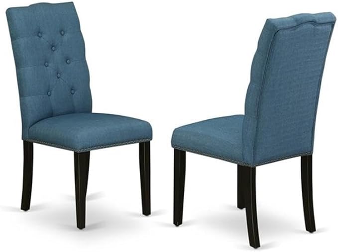 East West Furniture X697EL121-6 6 Piece Dining Set Contains a Rectangle Dinin...