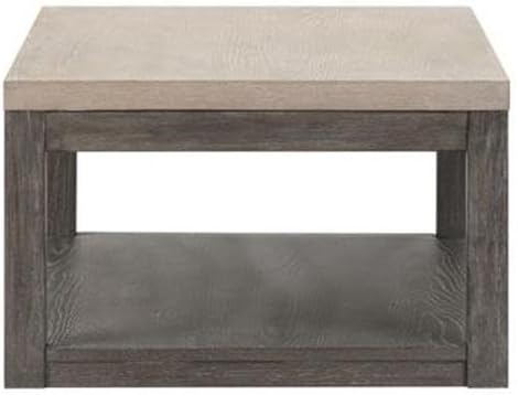 Pemberly Row 3-Piece Living Room Table Set, Rubberwood Construction, Charcoal...