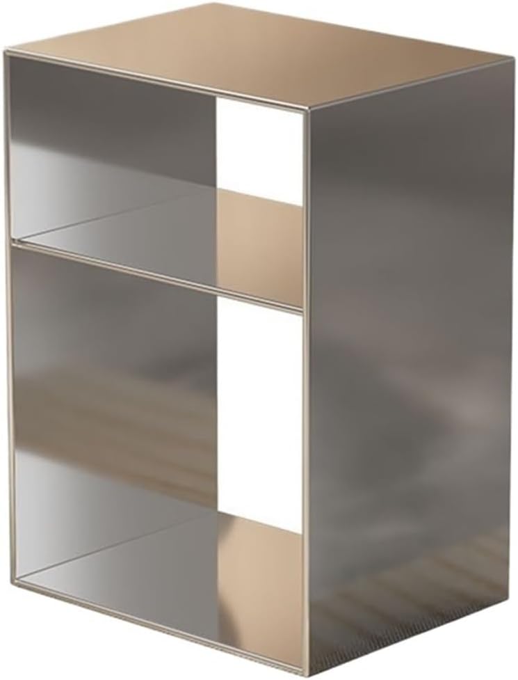 3-Layer Metal Storage Side Table, Square Sofa Side Tables, Simple End Table, ...