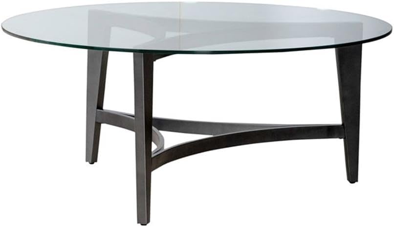 Pemberly Row 3 Piece Metal and Glass Coffee Table Set, Espresso Finish, Inclu...