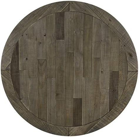 Roundhill Furniture Prato 5-Piece Round Dining Table Set with Cross Back Chai...