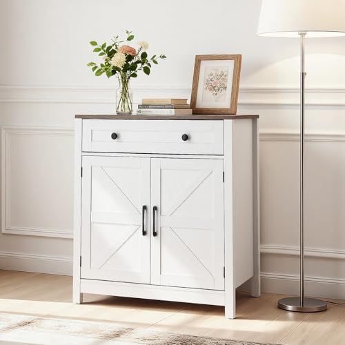 VEVOR Buffet Cabinet, Farmhouse Sideboard Cabinet with Drawer, 30" Coffe...