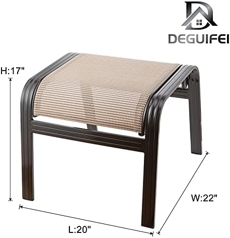 Outdoor Patio Footstools Aluminum Outdoor Ottomans Footrest Small Seating Wic...
