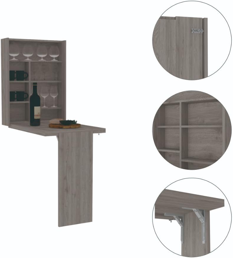 10-Shelf Kitchen Set with Island and Foldable Table | Includes 10 shelves for...