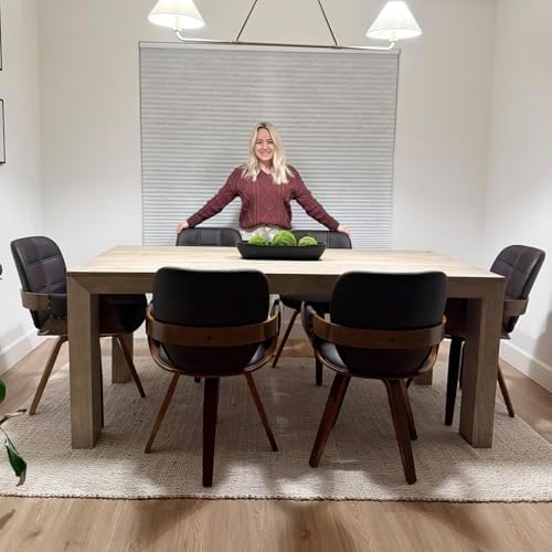 Dining Chairs Set of 2, 360° Swivel Faux Leather Dining Room & Kitchen Ch...