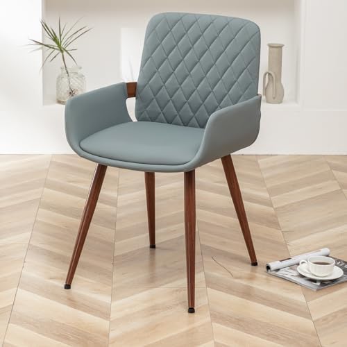 LUNLING Mid Century Modern Dining Room Chairs Set of 2 Accent Faux Leather Ch...