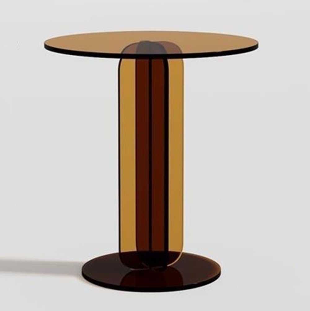 Modern Clear Acrylic Round Side Table, Small Coffee Table, Multi-Purpose End ...