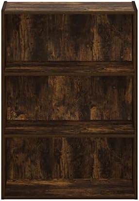 Furinno PASIR Book Shelf, 3-Tier Bookshelf, Storage Shelves Bookcase, 9.7 x 2...