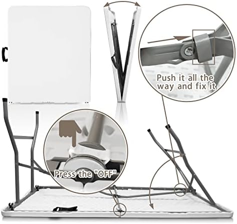 5FT Folding Table,Versatile Foldable Table,Portable | Utility folding table i...