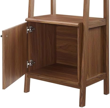 Modway 21" Bookshelf Display Case in Walnut