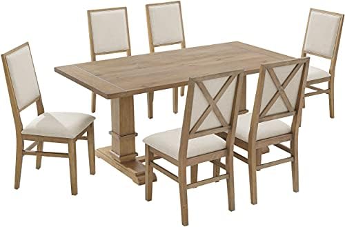 Crosley Furniture Joanna 7-Piece Dining Set, Upholstered Chairs