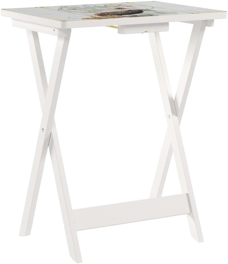 Cape Craftsmen Coastal Bird Folding TV Tray Tables - Shorebird-Themed Design,...