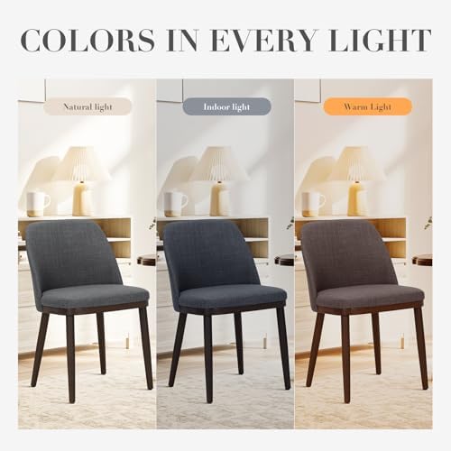 COLAMY Upholstered Dining Chairs Set of 4, Modern Kitchen Chairs with Back, L...