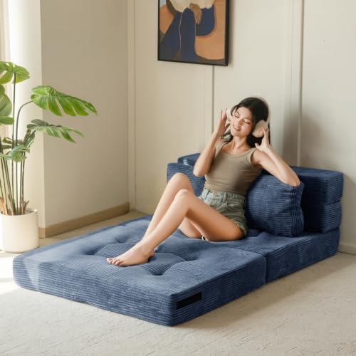 MAXYOYO Convertible Sofa Bed, Fold Out Sofa Couch with Pillow for Adults | Lo...