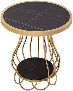 Mushroom-Shaped Marble Table, Double-Layer Shelf, Bedside Table, Telephone Ta...