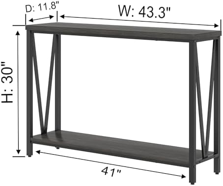 FOLUBAN Console Table for Entryway, Modern Sofa Table Behind Couch, Narrow En...