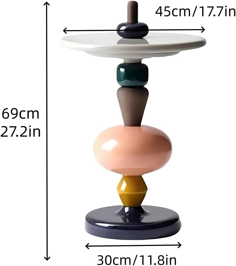 Fashionable and Creative Side Table, Mini Leisure Drink Table, Round Accent T...