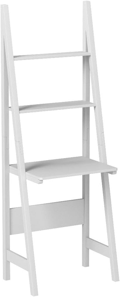 Haotian Ladder Desk with Shelves, Wall Desk for Small Space, Secretary Desk W...