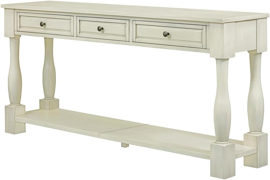 ZOEDO Console Table 63" Long Console Table with Drawers and Shelf for En...