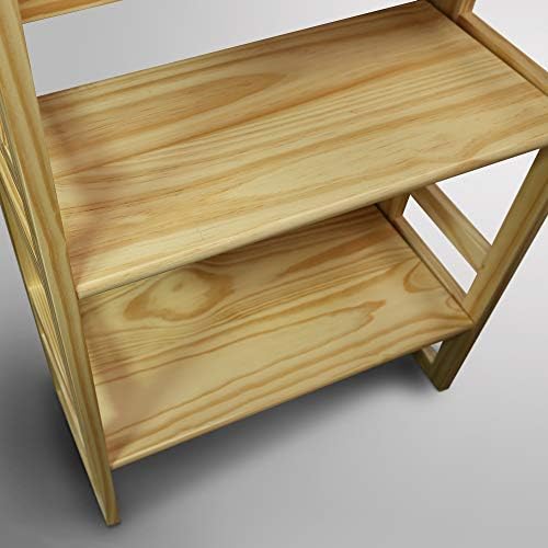 3-Shelf Folding Student Bookcase 20.75" Wide-Natural