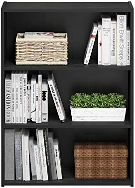 Furinno PASIR Book Shelf, 3-Tier Bookshelf, Storage Shelves Bookcase, 9.7 x 2...