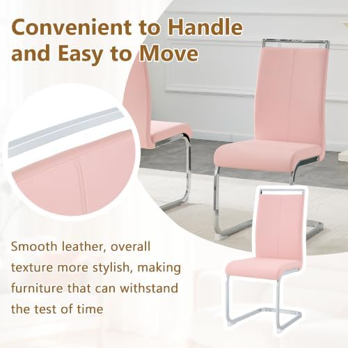 Baysitone Modern Dining Chairs Set of 2, Side Dining Room Chairs, High Back K...