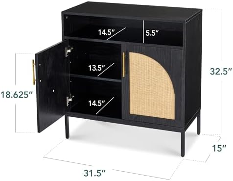 Best Choice Products Rattan Sideboard Buffet Cabinet, Entryway Table, Accent ...