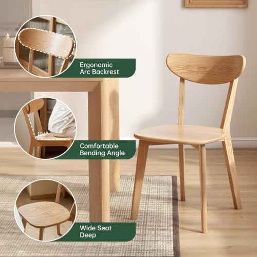 49.21’’-76.77’’ Extendable Dining Table and Chairs Set for 4, 100% Solid Wood...