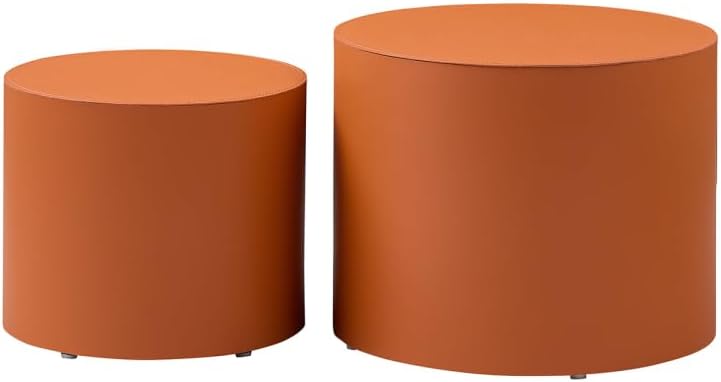 Nested Table Set 2 Pieces, MDF Coffee Table Set Living Room/Lounge Area (Oran...