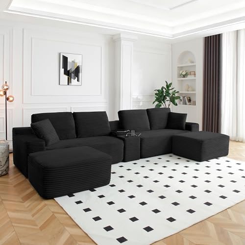 ivoros 150 Inch Modular Sectional Sofa Couch, Oversized Modern Cloud Couch fo...